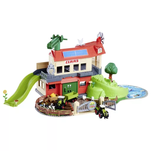 Majorette Claas Gazdasági udvar + 3 jármű Farm állomás