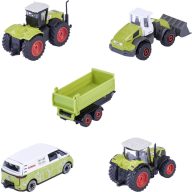   Majorette Claas, Volkswagen (VW) Claas Farm 5 darabos ajándékcsomag Kész modell Mezőgazdasági modell