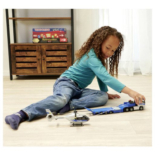 Majorette Volvo Teherautó + Airbus Rendőrségi Helikopter Kész modell Sürgősségi jármű modell