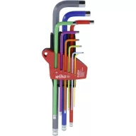   Wiha Sechskant-Kugelkopf 9-tlg. farbig leuchtend Hatlap Stiftkulcs készlet 1.5, 2, 2.5, 3, 4, 5, 6, 8, 10 9 részes