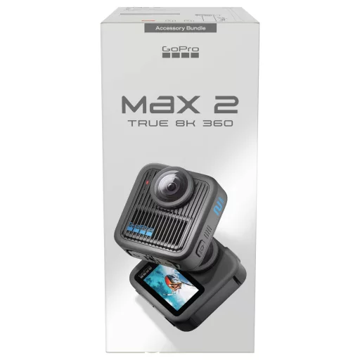 GoPro MAX2 Accessory Hard Bundle Akciókamera 360°, Érintőkijelző, Bluetooth, 8K, WLAN, Sztereo hangzás