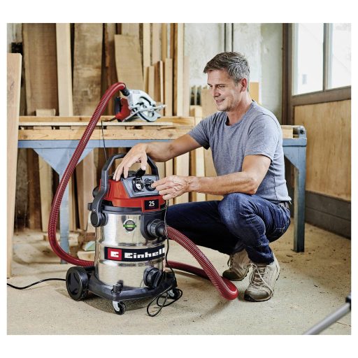 Einhell TE-VC 2580 SACL 2347435 Nedves-/száraz porszívó 25 l Akku nélkül, töltő nélkül, L minőséítésű porszívó osztály