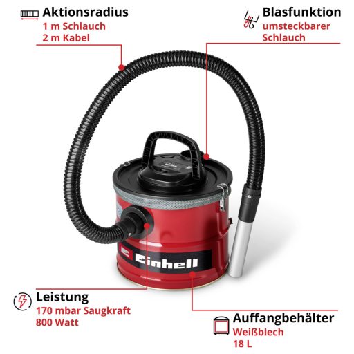 Einhell TC-AV 1830 D 2351662 Hamu szívó 18 l