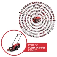   Einhell GE-CM 18/30-1 Li BL (1x3,0Ah) Akku Akkus fűnyíró Akkuval, Töltővel, Gurítható 18 V Vágási szélesség (max.) 30 cm
