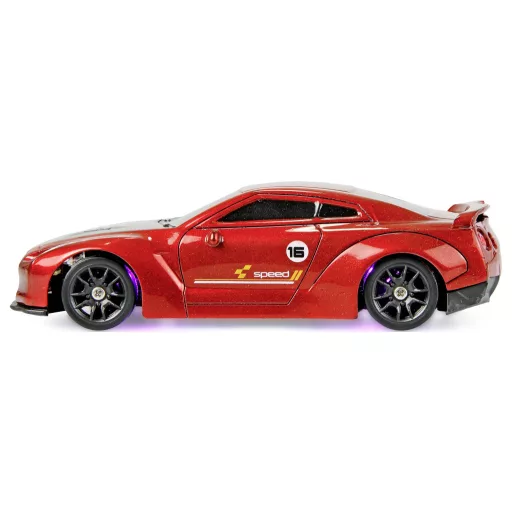 Amewi 1:43 RC modellautó Elektro Sportkocsi Drift Sport GTR Piros Brushed 4WD RtR 2,4 GHz