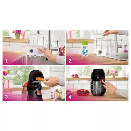 Bosch Tassimo HAPPY TAS103E Kapszulás kávéfőző Fekete, Piros