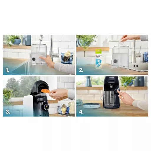 Bosch Tassimo FINESSE TAS164E Kapszulás kávéfőző Fekete, Fehér
