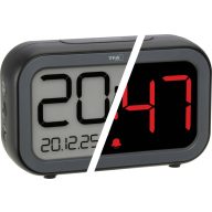   TFA Dostmann 60.2048.01 Kvarc Ébresztőóra Fekete, Antracit fekete Riasztási idők 1 Negatív kijelző