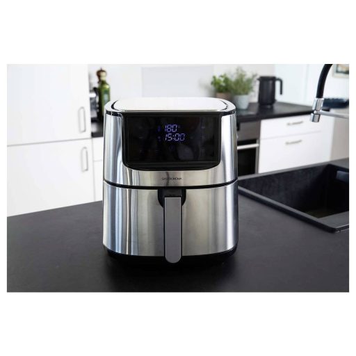 Gastronoma 18290010 Forrólevegős fritőz 8 l 1800 W Keringető funkcióval, Túlhevülés elleni védelem Ezüst, Fekete