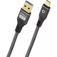   Oehlbach USB kábel USB 3.2 Gen1 USB-C® dugó, USB-A dugó 2 m Antracit aranyozott érintkező D1C9373