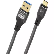   Oehlbach USB kábel USB 3.2 Gen1 USB-C® dugó, USB-A dugó 3 m Antracit aranyozott érintkező D1C9374