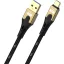 Oehlbach USB kábel USB-A dugó, USB-C® dugó 1 m Fekete/arany Fonat árnyékolás D1C9551