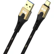   Oehlbach USB kábel USB-A dugó, USB-C® dugó 3 m Fekete/arany Fonat árnyékolás D1C9553