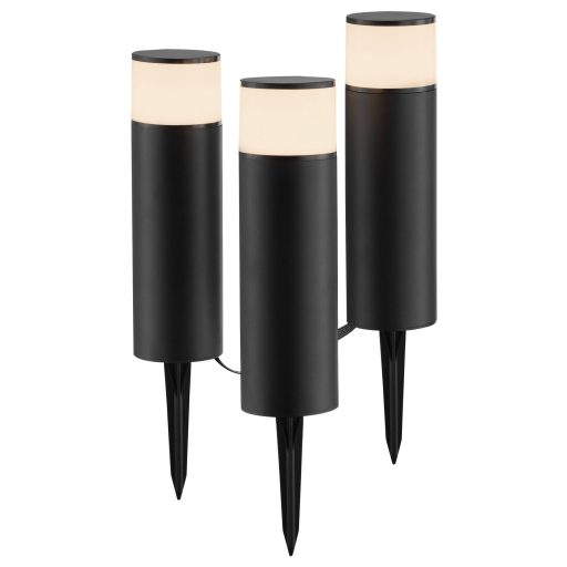 Brilliant G40912/76 Außenspießleuchte 3er Set Kerti lámpa EEK: F (A - G) Fekete, Fehér