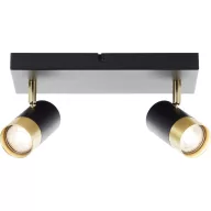   Brilliant G03413/86 Deckenleuchte 33cm Mennyezeti lámpa GU10 Fekete/homok, Arany (matt)