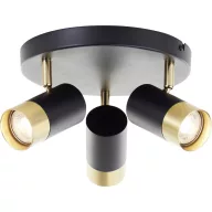   Brilliant G03434/86 Deckenleuchte 29cm Mennyezeti lámpa GU10 Fekete/homok, Arany (matt)