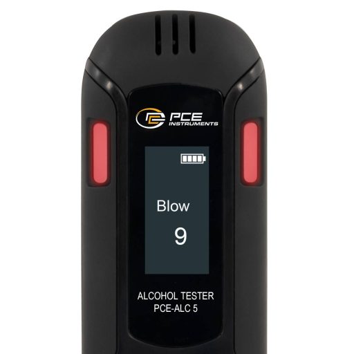 PCE Instruments PCE-ALC 5 Alkoholteszter Fekete 0.01 - 0.2 ‰ Riasztás, Kijelzővel