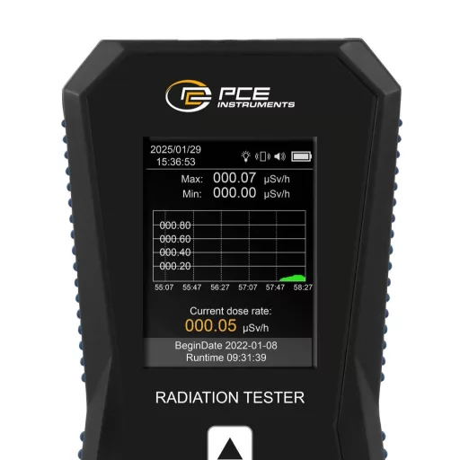 PCE Instruments Geiger-Müller számlálócső Sugárzás: Gamma, Béta, Röntgen akusztikus riasztás, optikai jelzés