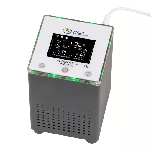 PCE Instruments Radon mérőkészülék Adatgyűjtő funkcióval Kalibráció Gyári standard (tanúsítvány nélkül)