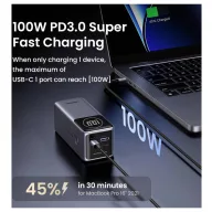   UGREEN UGREEN PB724 12K 100W PowerBank 1C1A Powerbank 12000 mAh Szürke