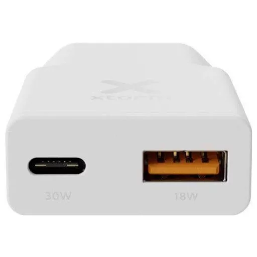 XTORM Go2 Series SlimLine Töltőadapter 33 W 1x USB-A, 1x USB-C® Power Delivery, Quick Charge 3.0 Fehér Aljzat dugó, Beltér