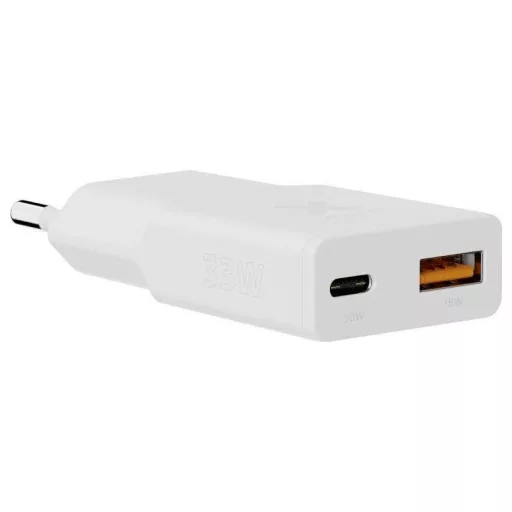 XTORM Go2 Series SlimLine Töltőadapter 33 W 1x USB-A, 1x USB-C® Power Delivery, Quick Charge 3.0 Fehér Aljzat dugó, Beltér