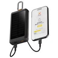   XTORM Go2 Series Napelemes powerbank 10000 mAh Lítiumion Fekete LED-es zseblámpa, állapotjelző