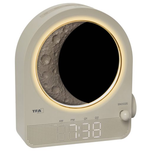 TFA Dostmann 60.2053.15 Kvarc Fényvekker Világosszürke Riasztási idők 2 Hangulatfény