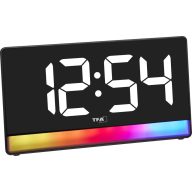   TFA Dostmann 60.2051.01 Kvarc Ébresztőóra Fekete Töltési funkcióval