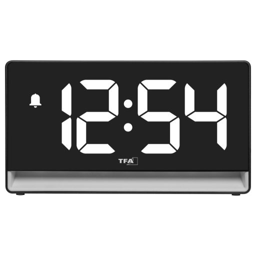 TFA Dostmann 60.2051.01 Kvarc Ébresztőóra Fekete Töltési funkcióval