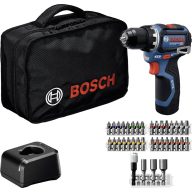   Bosch Professional 0615A500CF Akkus csavarozó 12 V 2 Ah Lítiumion kefe nélkül, akkuval, Töltővel
