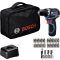 Bosch Professional 0615A500CF Akkus csavarozó 12 V 2 Ah Lítiumion kefe nélkül, akkuval, Töltővel