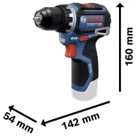   Bosch Professional 0615A500CF Akkus csavarozó 12 V 2 Ah Lítiumion kefe nélkül, akkuval, Töltővel
