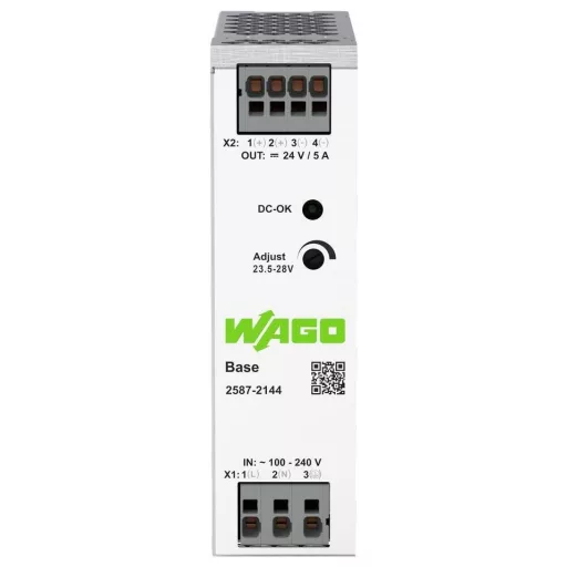 WAGO 2587-2144 Kalapsínes tápegység 24 V/DC 5 A 120 W Kimenetek száma:1 x Tartalom, tartalmi egységek rendelésenként 1 db
