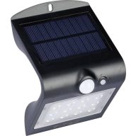   V-TAC 8277 VT-767-2 Napelemes fali fényszóró mozgásérzékelővel LED 1.5 W Fekete