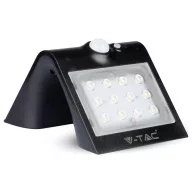   V-TAC 8277 VT-767-2 Napelemes fali fényszóró mozgásérzékelővel LED 1.5 W Fekete