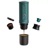   OutIn OTEM-01-Teal Eszpresszó kávéfőző Fekete, Türkiz hordozható, Gőznyomásos technológiával, lítiumion akkuval