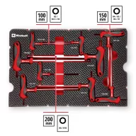   Einhell T-Griff Schraubendreher-Set 9-tlg. Einleger Pad 370526 Betét Piros-fekete
