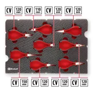   Einhell Elektronik Zangen-Set 8-tlg. Einleger Pad 370523 Betét Piros-fekete