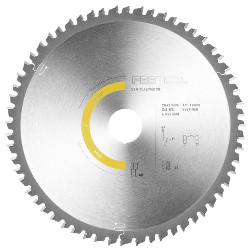 Festool HW 216x2,3x30 W48 491050 Körfűrészlap 216 x 30 x 1.80 mm Fogak száma (collonként): 48 1 db