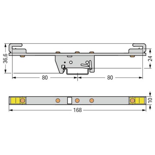 WAGO Gyűjtősín tartó 10 db