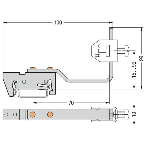 WAGO Gyűjtősín tartó 12 db
