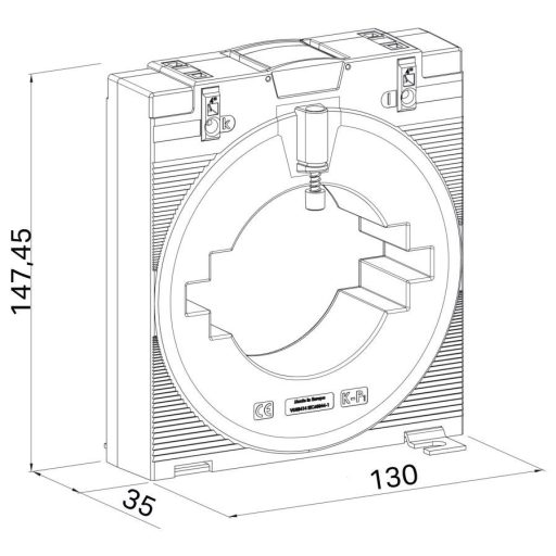 WAGO 855-1001/2500-1001 Feltűzhető áramátalakító 1 db