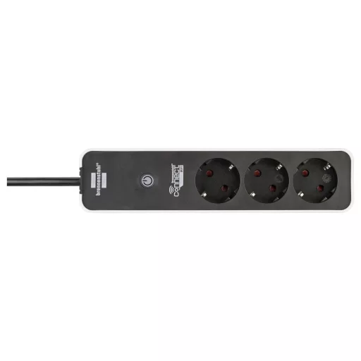 Brennenstuhl 1153230621 Hálózati elosztó Fekete, Fehér Védőérintkezős 1 db