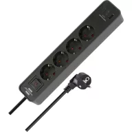   Brennenstuhl 1153240216 Hálózati elosztó Fekete Védőérintkezős 1 db