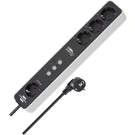   Brennenstuhl 1153240627 Hálózati elosztó Fehér, Fekete Védőérintkezős 1 db