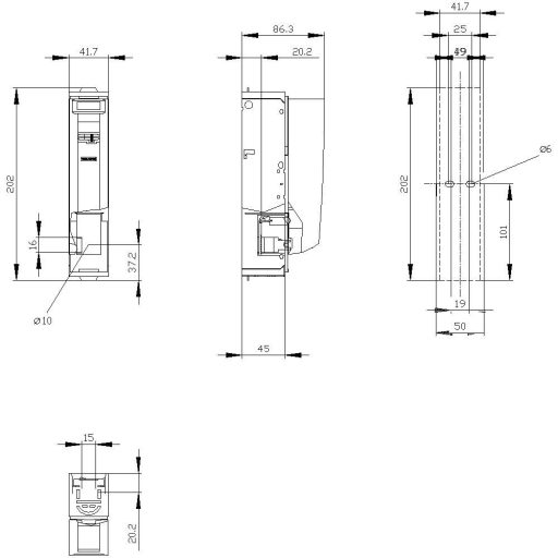 Siemens 3NP11311CA20 Biztosíték terhelés leválasztó Biztosíték méret = 00 160 A 240 V/AC, 120 V/DC 1 db