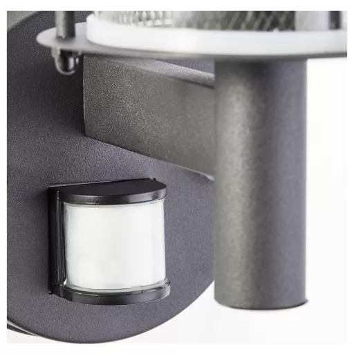 Brilliant Detroit 96463/76 Kültéri fali lámpa mozgásérzékelővel E27 20 W Fekete (matt)