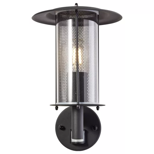 Brilliant Detroit 96463/76 Kültéri fali lámpa mozgásérzékelővel E27 20 W Fekete (matt)