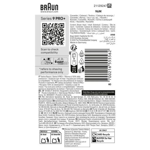 Braun Braun Kombipack 96M Original Scherkopf Borotvafej Nemesacél, Fekete 1 db